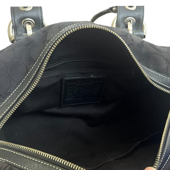 Vintage Coach Soho Black Mini Boston Signature Purse - Picture 5 of 9